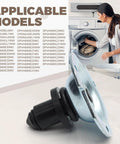 Dryer Drum Support Shaft And Bearing Replacement Kit For GE Kenmore Hotpoint Dryers with compatible models list and dryer background.
