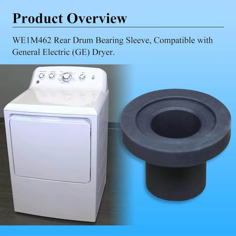 Dryer and WE1M462 Rear Drum Bearing Sleeve for GE Hotpoint Whirlpool Kenmore Dryers, 2 Pack Repair Kit Replacement Parts