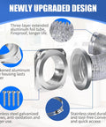 Magnetic Dryer Vent Coupling Kit With Airtight Seal Quick Connect And Disconnect Includes 4 Inch By 3.3 Foot Duct And Two Clamps Easy To Clean And Install Connector For Dryer Venting components including aluminum housing and foil duct.
