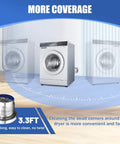 Magnetic Dryer Vent Coupling Kit With Airtight Seal Quick Connect And Disconnect Includes 4 Inch By 3.3 Foot Duct And Two Clamps Easy To Clean And Install Connector For Dryer Venting shown with dryer