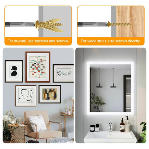 180 pcs self drilling drywall anchors and screws kit in use for mounting picture frames and mirror on drywall and wood studs