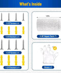 Contents of Drywall Anchor Repair Kit For Quick Fixes No Drilling Needed With Patch And Cut Ready 1.96 Ft By 39.37 In