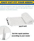 Drywall Anchor Repair Kit For Quick Fixes No Drilling Needed With Patch And Cut Ready 1.96 Ft By 39.37 In gauze roll with scissors