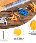 Wall Anchors Kit for Hanging Wall Art Decor, 160Pcs Drywall Anchors Assortment Kit with screws and plugs displayed in organizer box