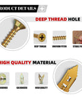 Detailed view of 200 Pcs Self Drilling Drywall Anchors with Screws Kit showing deep thread hole and high-quality material features.