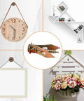 Self Drilling Drywall Anchors and Screws Kit for mounting clock, shelves, frame, and flower basket without drilling holes
