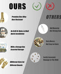 Comparison between 360pcs Self Drilling Drywall Anchors and Screws Kit and others showing quality and storage differences.