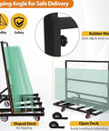 Folding Drywall Dolly With 5 Inch Swivel Casters 2000 Lbs Load Capacity Portable Panel Cart With Tilting Support and Rubber Mat