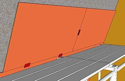 Drywall Fitting Tool, Supports The Board in Place While Installing (1 Set - 2 BoardMates), shown securing board during installation.