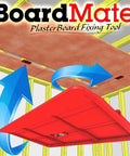 Diagram of ✝️ Drywall Fitting Tool, Supports The Board in Place While Installing (1 Set - 2 BoardMates) under plasterboard ceiling.
