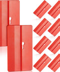 10 Pcs Drywall Fitting Tool Supports the Board in Place While Installing Drywall Holder, red plastic, front and side view