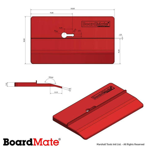Technical drawing and rendering of ✝️ Drywall Fitting Tool, Supports The Board in Place While Installing (1 Set - 2 BoardMates)