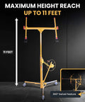 ✝️ Drywall Lift, The Original, Professional-Grade Sheetrock Hoist 138-2, 150 lbs, Rolling Panel Lift with 11 feet reach