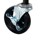 Close-up of caster wheel on 11FT Drywall Lift Panel Hoist Jack Lifter, 150LBS Heavy Duty Sheetrock Lift, Rolling Caster Wheels, Lockable