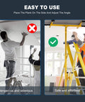 Comparison of old drywall installation method vs. 11 ft Drywall Lift, Drywall Rolling Lifter Panel, 150 LBS Heavy Duty Sheetrock Lift