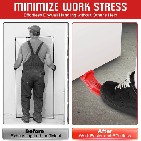 Comparison of using ✝️ 2 Pack Drywall Lift Tools, All Metal Sheetrock Lift with built-in rasp and bottle opener