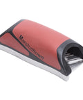 Efficient 5.5 inch drywall rasp with guard rails, dual-direction use, DuraSoft grip, for shaping drywall edges, front view.