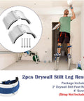 ✝️ 2 PCS Drywall Stilt Replacement Part, Aluminium Alloy Stilt Accessories Curved plate for fixing legs displayed