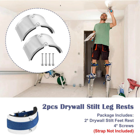 ✝️ 2 PCS Drywall Stilt Replacement Part, Aluminium Alloy Stilt Accessories Curved plate for fixing legs displayed