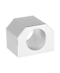 ✝️ DSG1605/1610/1604 Ball Screw Nut Housing Seat Mount Bracket Holder Base, CNC machine part, front view, silver metal