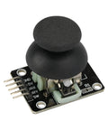 Close-up of Six Dual Axis XY Joystick Modules KY 023 Compatible With Arduino Raspberry Pi, showing 5-pin connector.