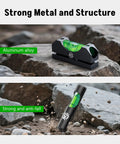 Dual Bubble Scope Leveling Kit From MidTen With Magnetic Level For Anti Cant Precision Scope Calibration On Standard Picatinny Rails Black shown outdoors on rocks