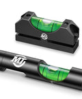 Dual Bubble Scope Leveling Kit From MidTen with Magnetic Level for anti-cant precision scope calibration on Picatinny rails, black