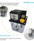 2L 110V Automatic Lubrication Pump With Dual Digital Display Gear Oiler for CNC Machines displaying features and settings