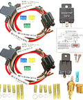 Dual Electric Fan Relay Kit For Radiator Cooling With Thermostat, Temperature Sensor, And Plug And Play Wiring, 40 Amp Waterproof Relay