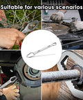 Image of a Self Adjusting Wrench Tool Set For Auto Repair And DIY With Dual End Torx And Flat Head Must Have Multifunctional Adjustable Wrench For Mechanics Beefy Handy Tool With Easy Grip Handle Durable And Flexible being used in different automotive and DIY scenarios, showing versatility and easy grip handle.