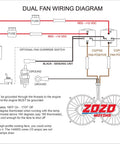 Dual Electric Fan Relay Kit For Radiator Cooling With Thermostat, Temperature Sensor, And Plug And Play Wiring diagram
