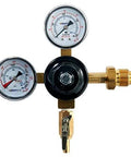 Dual Gauge Nitrogen Regulator For CGA 580 Valve, Compatible With Any High Pressure Tank, Feeds Precise PSI And Cylinder Volume Readouts, Includes Duck Bill Check Valve For Safe, Smooth Pressure Control.