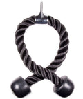 Dual Grip Triceps Rope for Cable Machines with No Slip Nylon Rope and Rubber Bumpers