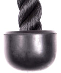 Dual Grip Triceps Rope For Cable Machines, No Slip Nylon Rope With Rubber Bumpers, close-up of rubber bumper detail.