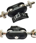 2 Pack Heavy Duty Clamp Mount Arm with dual head 17mm ball joint and one quarter inch screw connector for GoPro and cameras