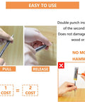 Two Piece Dual Head Nail Setter And Hinge Pin Punch Set Hammerless for door pins use demonstration, no hammer needed