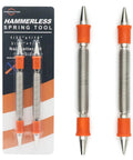 Two Piece Dual Head Nail Setter Kit with Hardened Steel Tips for precise wood joinery includes sizes 1/32-1/8 inch