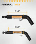 Trailer Hitch Receiver Pin Lock Set With Dual One Half And Five Eighths Inch Pins For One And A Quarter Inch, Two Inch, And Two And A Half Inch Receivers, Includes Two Keys, Black, Built To Lock Down Your Tow Setup showing pin sizes.