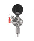 Commercial Grade Secondary Regulator With Single Gauge For Two Kegs, Black Finish, Heavy Duty CO2 Beer Regulator For Dual Keg Systems