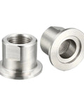 Front and side view of KF To BSPP Vacuum Fitting Adapter With Dual Standard Connection, 304 stainless steel material.