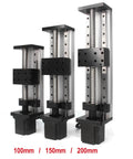 Three Dual Linear Rail Guide Ballscrew SFU1605 with Square Linear Rails and NEMA23 Stepper Motor in different sizes, CNC parts