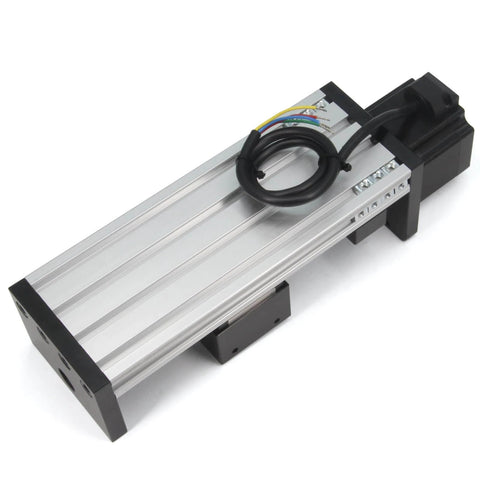 Dual Linear Rail Guide Ballscrew SFU1605 with Square Linear Rails with NEMA23 Stepper Motor, 100mm Effective Stroke Length for CNC Router Parts X Y Z Linear Stage Actuator (100mm Stroke) - angled view