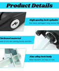 Dual locking T-handle kit for truck caps, left and right, showing lock cylinder, zinc alloy body, and thickened material