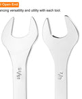 Ultra Slim SAE Open End Wrenches Dual Openings 7/8 by 15/16 Inches, 200mm Length close-up showing dual open ends