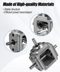 90 Degree Bevel Gearbox With Dual Output Shafts For 1 To 1 Transmission In Compact Aluminum Frame 6mm Shaft 20 Teeth Cone Gears