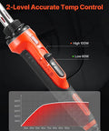 Dual Power Plastic Welder Kit With 60W And 100W Soldering Iron showcasing temperature control and power level switch