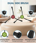 Replacement Parts Kit For G8000 Max And L8000 Pro Robot Vacuums Includes 2 Main Brushes 6 Side Brushes 6 HEPA Filters And 6 Mop Pads Compatible With G8000 Max And L8000 Pro 2025 Version For Easy Maintenance, showing dual side brush components.
