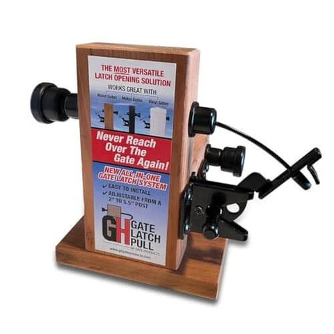 Gate Latch Complete Outdoor gate Latch for Wooden Gates operates from/on Both Sides of Fence Patented Dual Sided Operation display