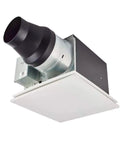 Whisper Quiet Dual Speed Ceiling Exhaust Fan With Designer Grille, Customizable 30 to 110 CFM, installed view