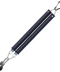 Heavy Duty Dual Tender Spring Kit With Trailer Hose Holder For Semi Truck Air Lines, black dual springs and hooks visible